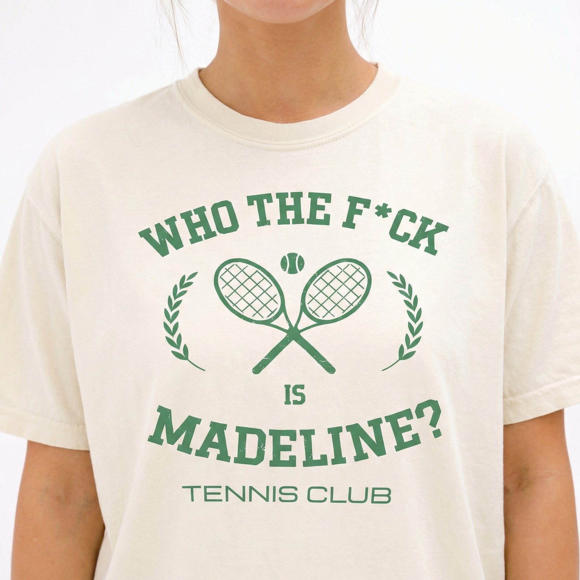 Who Is Madeline Graphic T-Shirt – Viral Quote Tennis Club Tee – Pop Concert Inspired Shirt