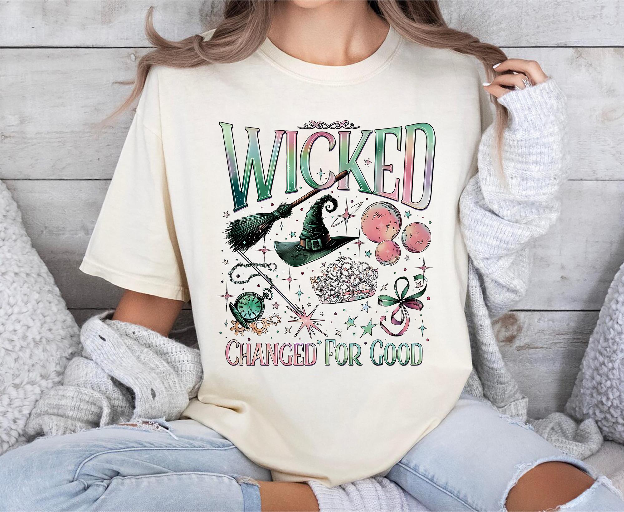 Changed for Good Wizard Shirt – Defy Gravity Inspired Broomstick Tee, Magic Wand Theatre Graphic Gift for Wizard Fans
