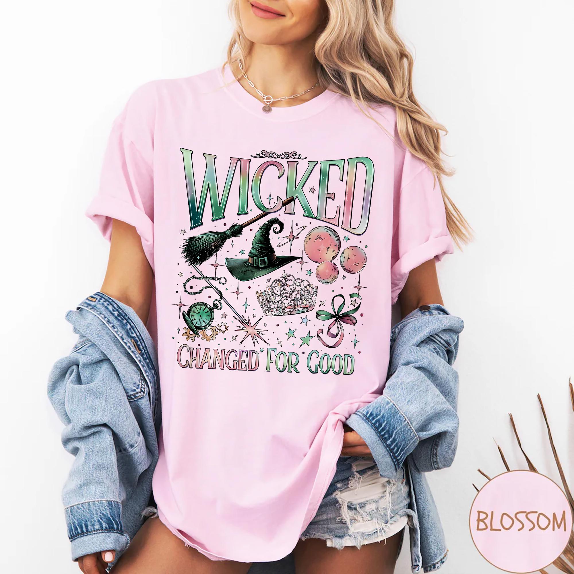 Changed for Good Wizard Shirt – Defy Gravity Inspired Broomstick Tee, Magic Wand Theatre Graphic Gift for Wizard Fans