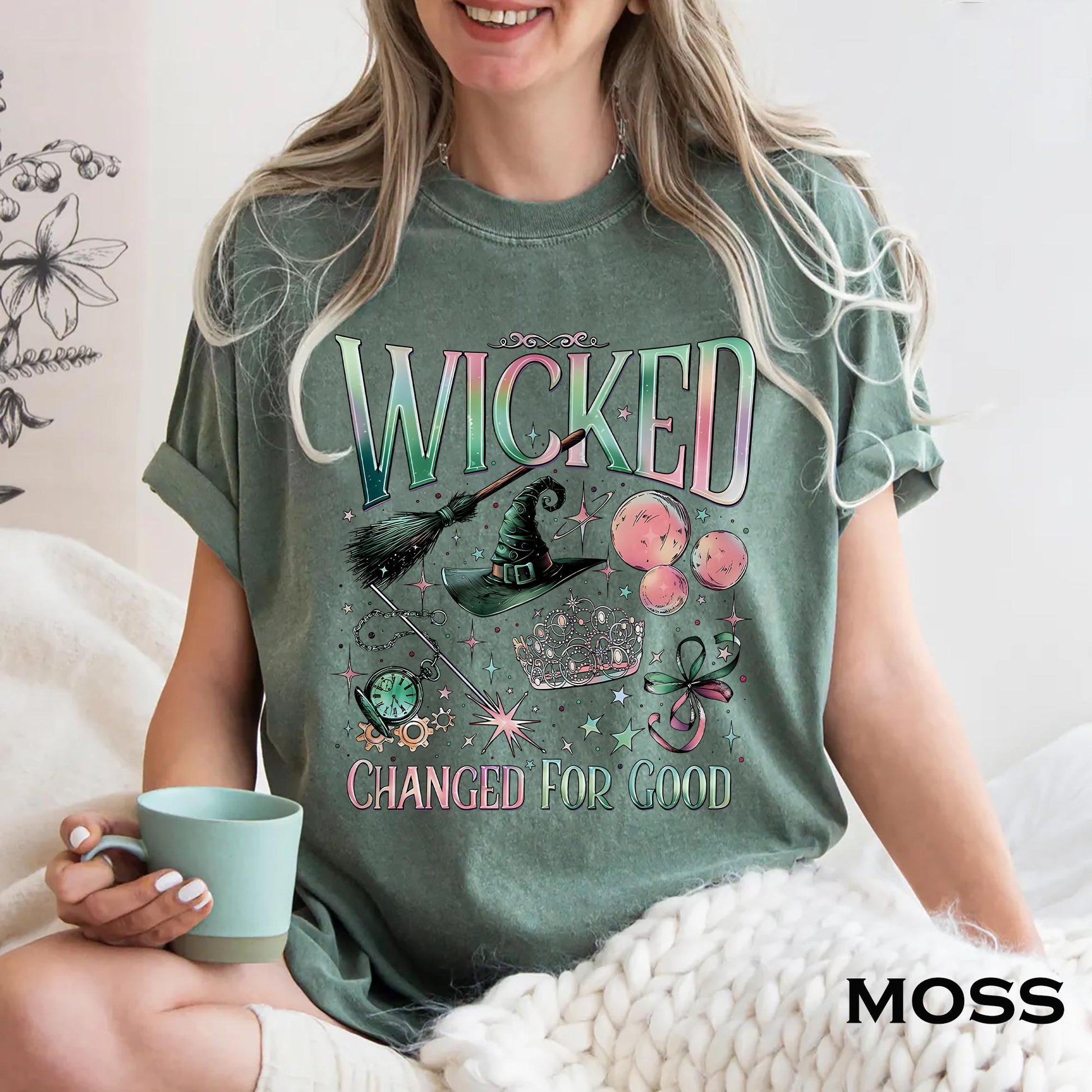 Changed for Good Wizard Shirt – Defy Gravity Inspired Broomstick Tee, Magic Wand Theatre Graphic Gift for Wizard Fans