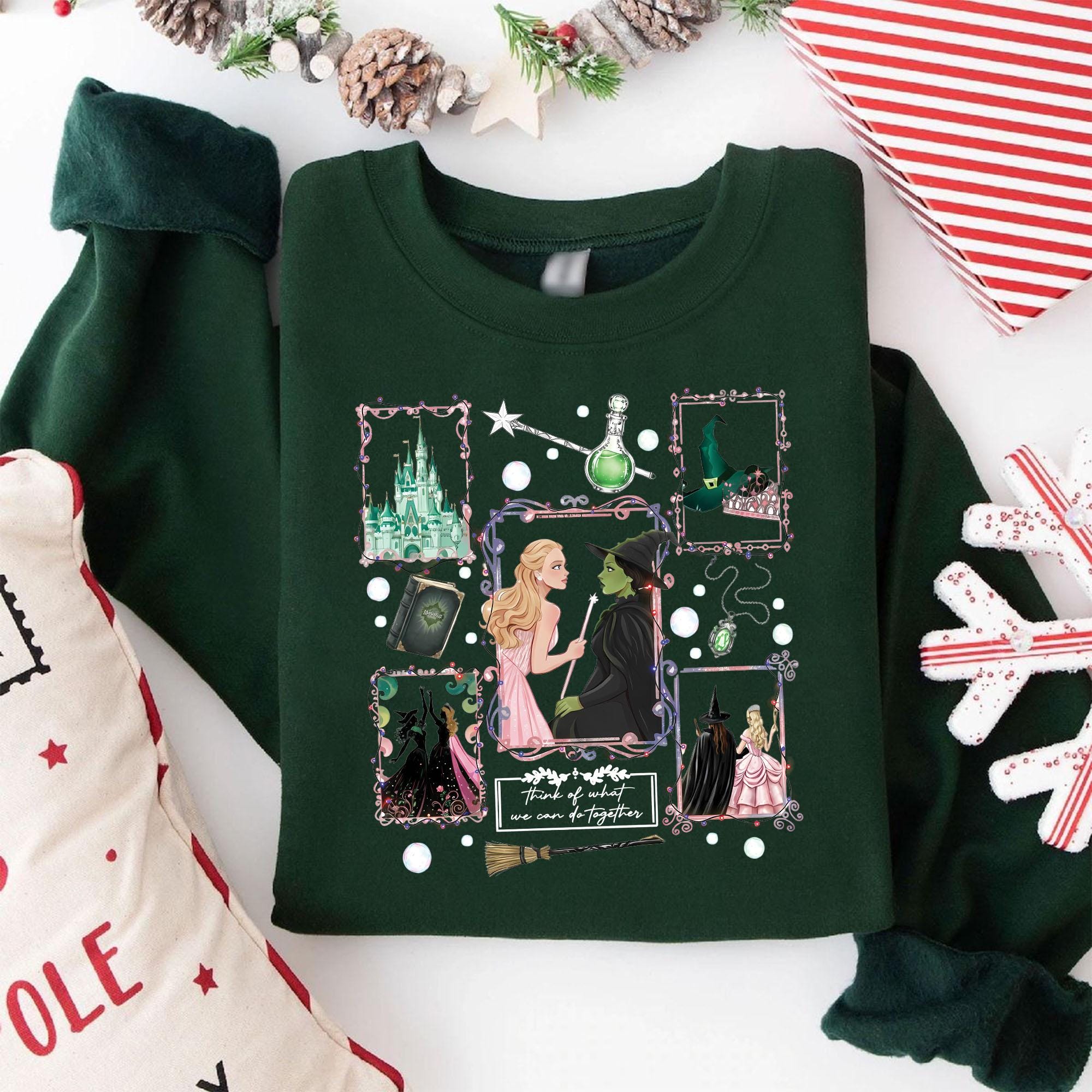 Wicked Musical Inspired Sweatshirt – Elphaba Vintage Style Graphic Crewneck