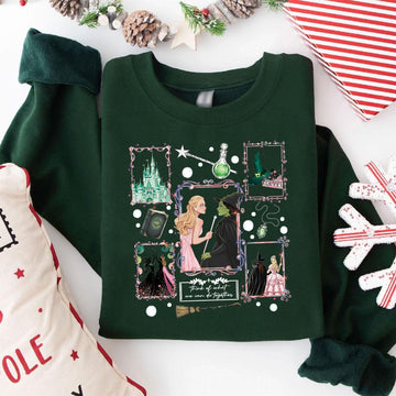 Wicked Musical Inspired Sweatshirt – Elphaba Vintage Style Graphic Crewneck