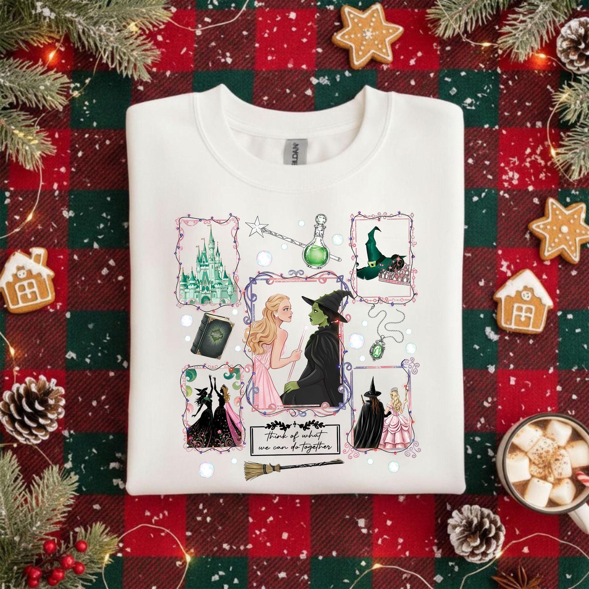 Wicked Musical Inspired Sweatshirt – Elphaba Vintage Style Graphic Crewneck