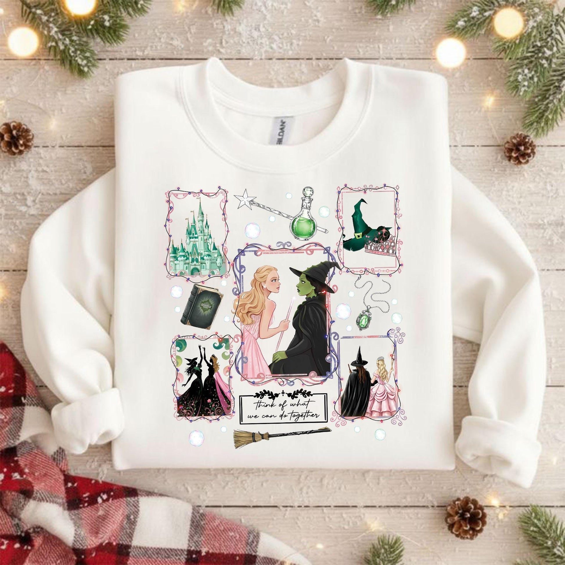 Wicked Musical Inspired Sweatshirt – Elphaba Vintage Style Graphic Crewneck