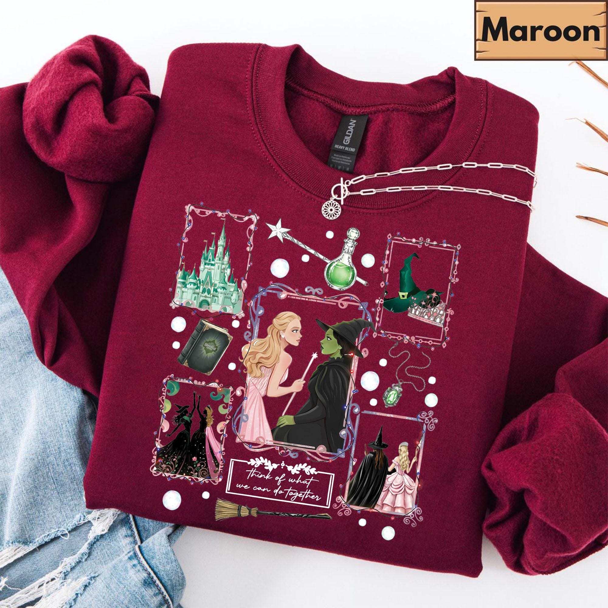 Wicked Musical Inspired Sweatshirt – Elphaba Vintage Style Graphic Crewneck