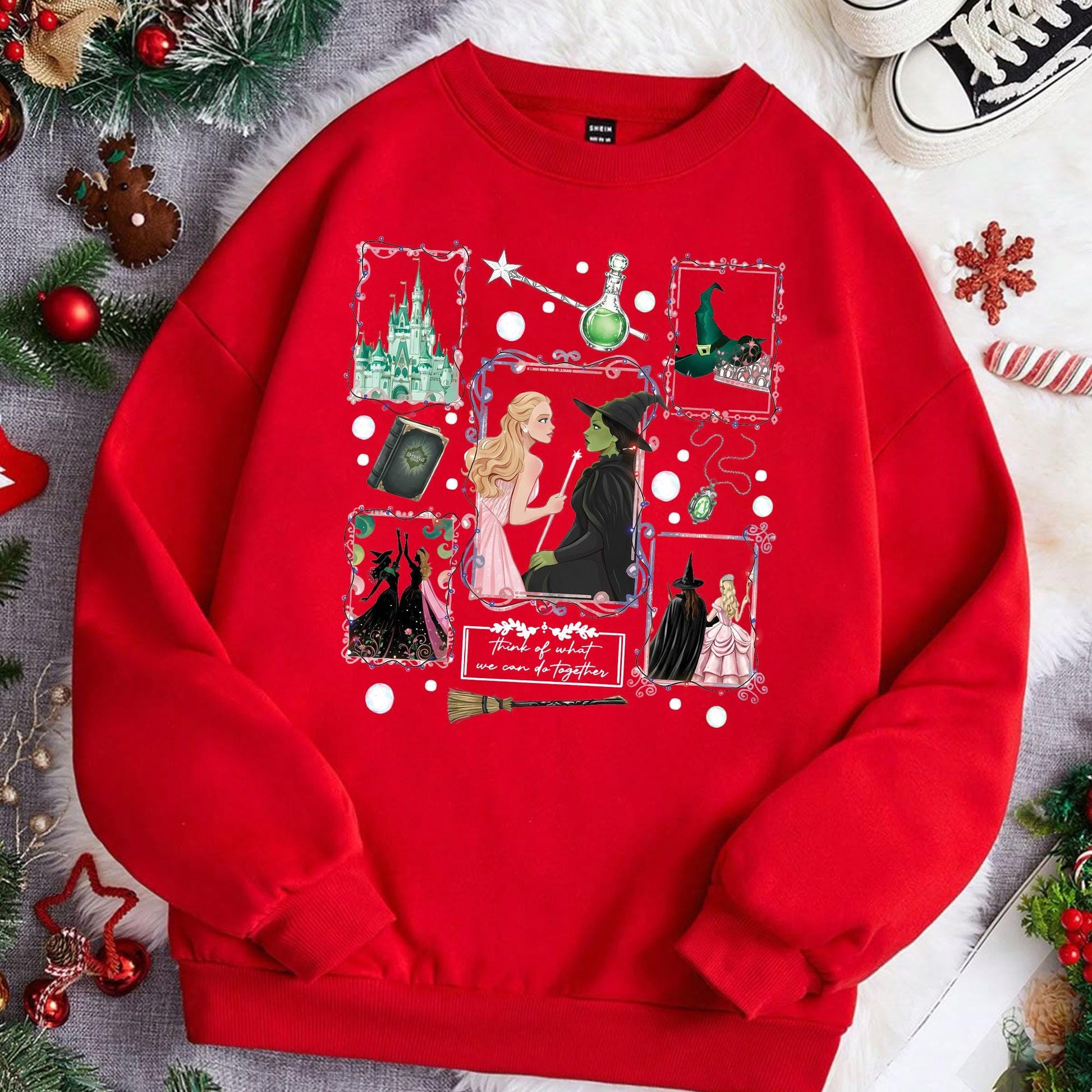 Wicked Musical Inspired Sweatshirt – Elphaba Vintage Style Graphic Crewneck