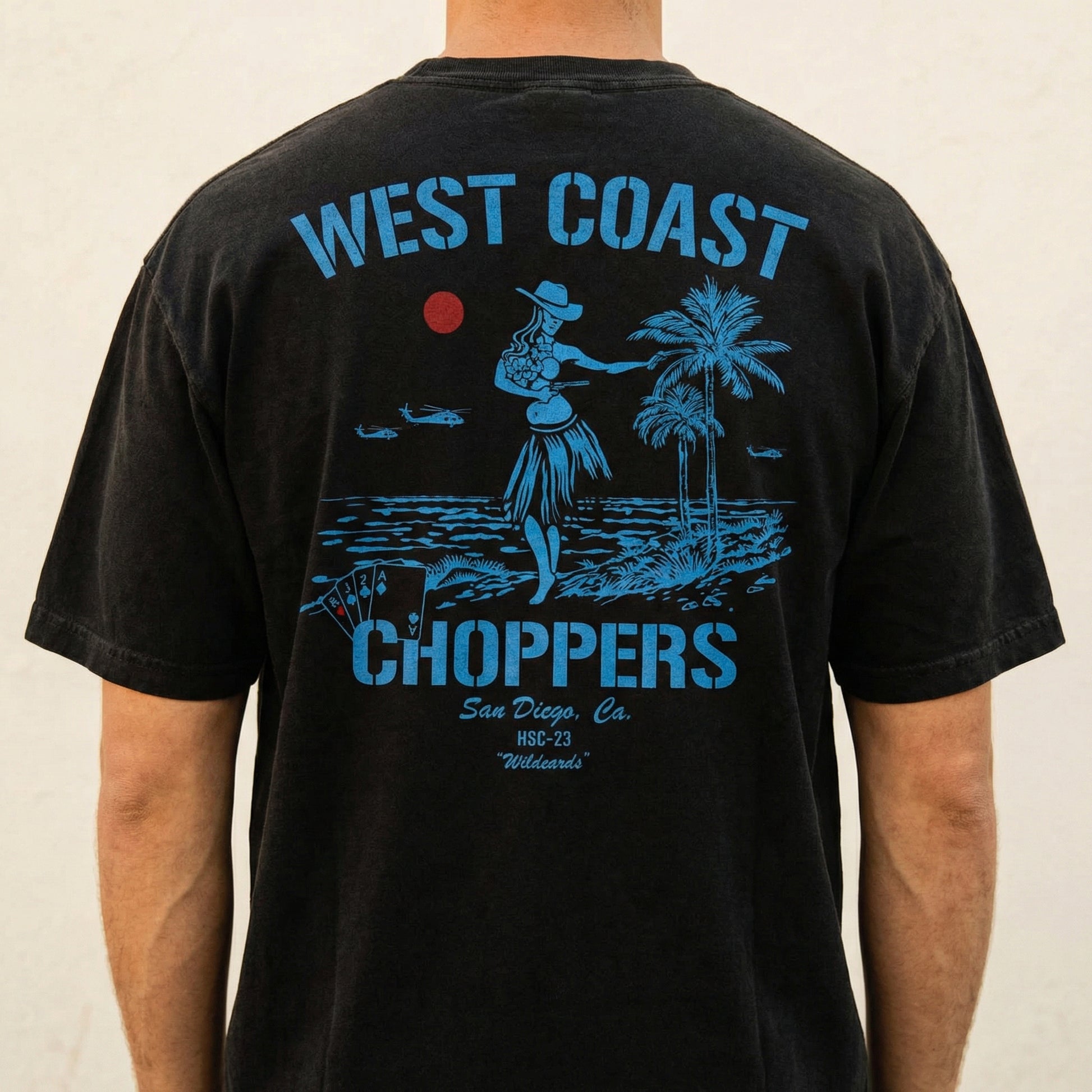 Wildcard Hula Helicopter Graphic T-Shirt – Rescue Swimmer Aviation Tee – Pilot Gift Shirt