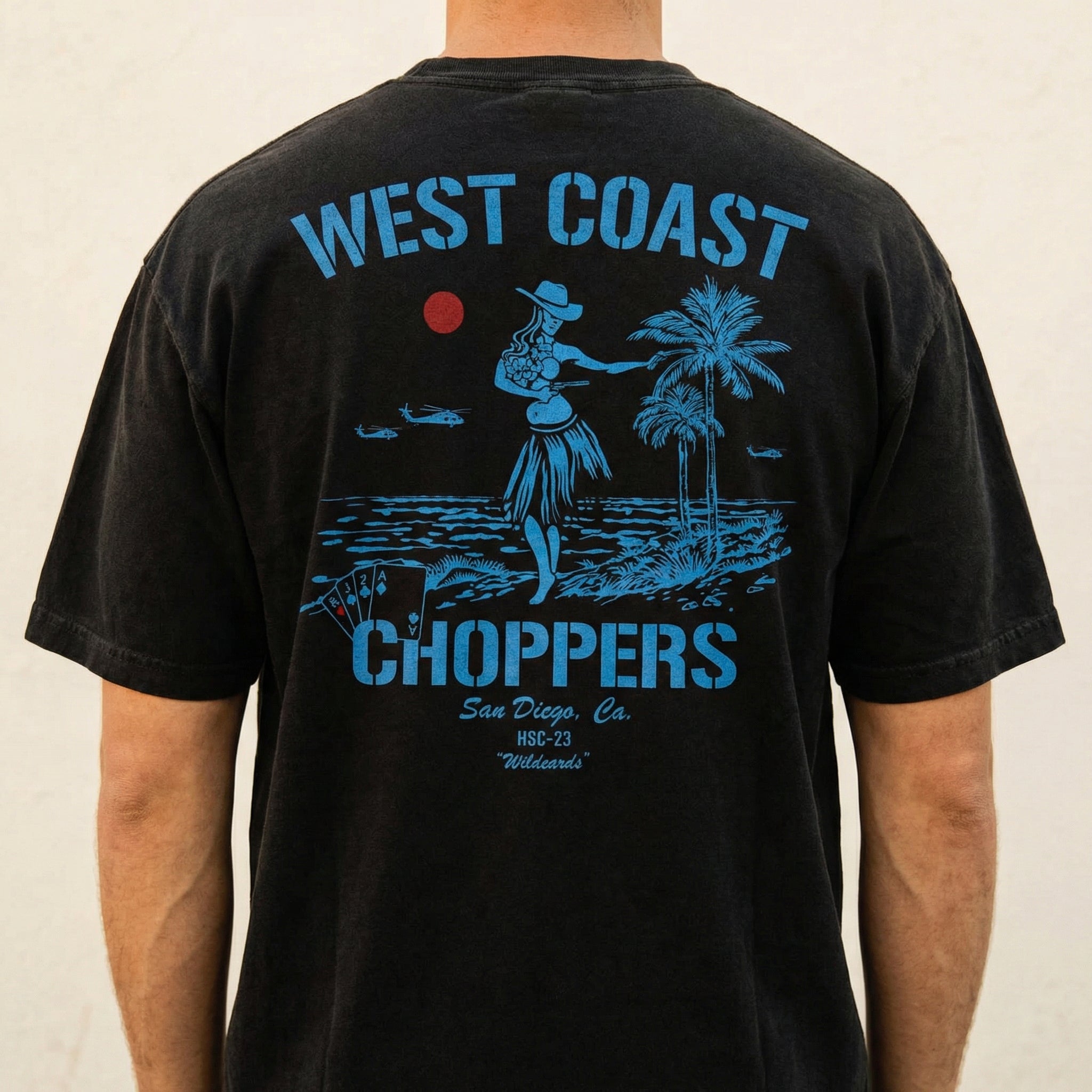 Wildcard Hula Helicopter Graphic T-Shirt – Rescue Swimmer Aviation Tee – Pilot Gift Shirt