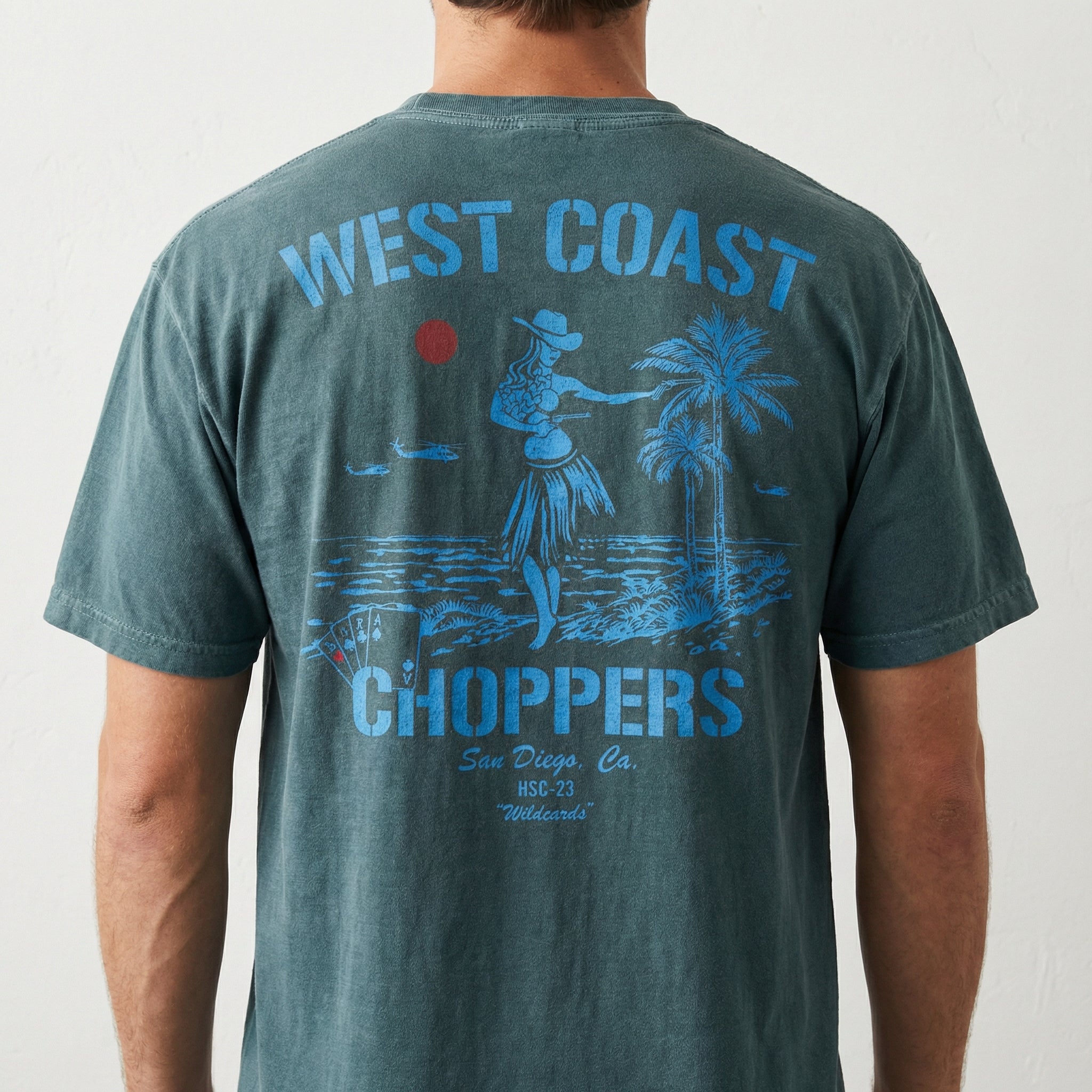 Wildcard Hula Helicopter Graphic T-Shirt – Rescue Swimmer Aviation Tee – Pilot Gift Shirt