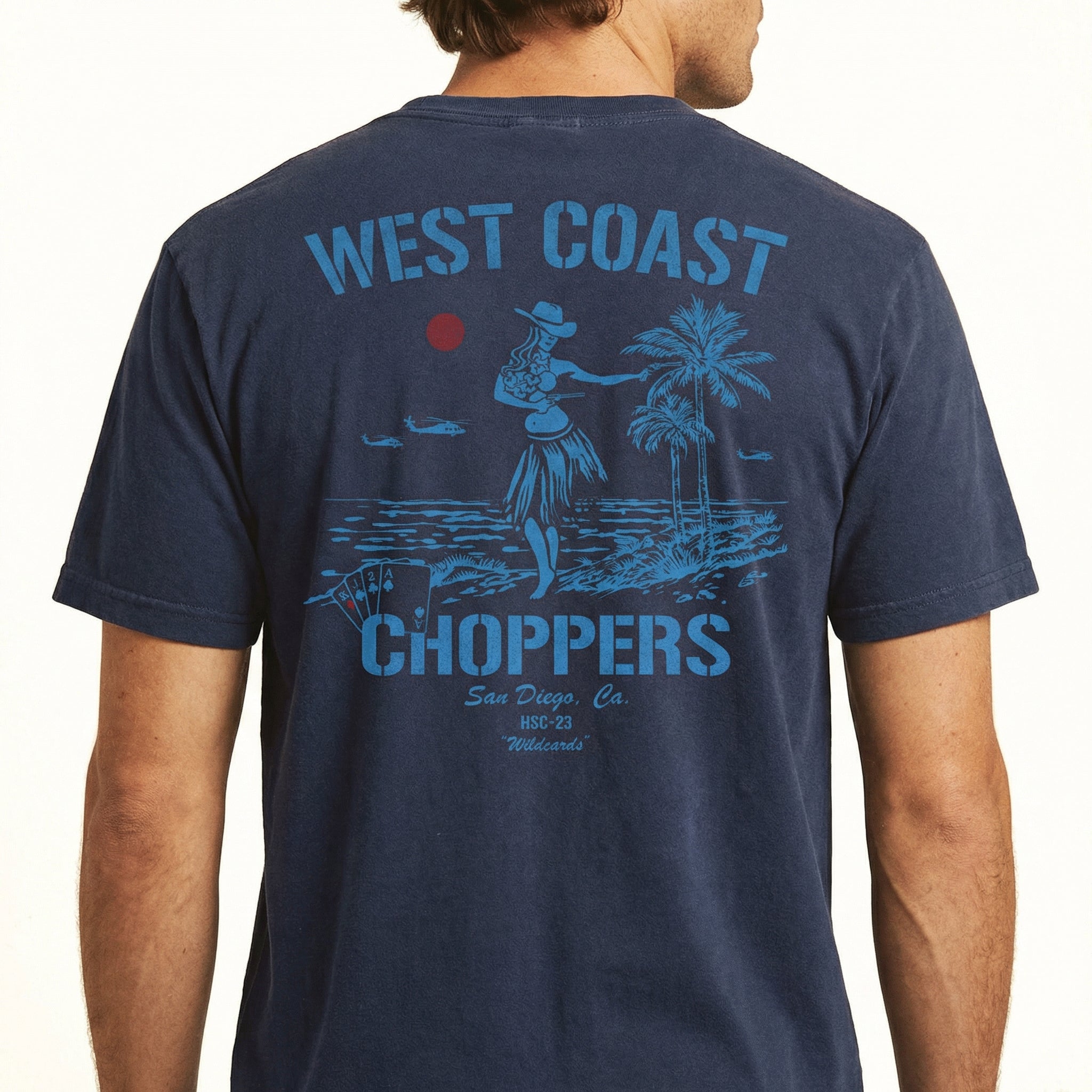 Wildcard Hula Helicopter Graphic T-Shirt – Rescue Swimmer Aviation Tee – Pilot Gift Shirt