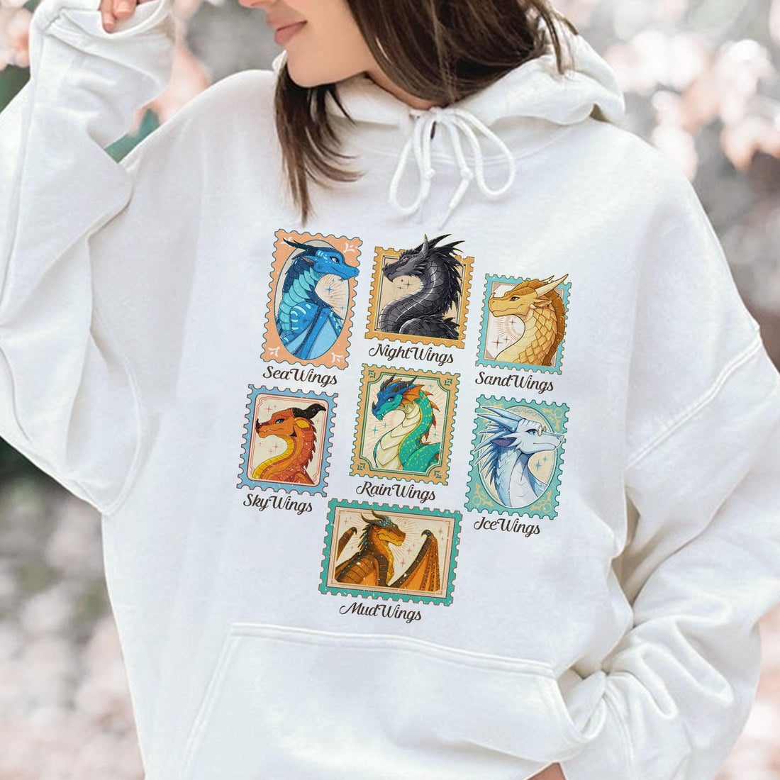 Fantasy Dragon Queen Graphic Sweatshirt – Elemental Dragon Lover Gift