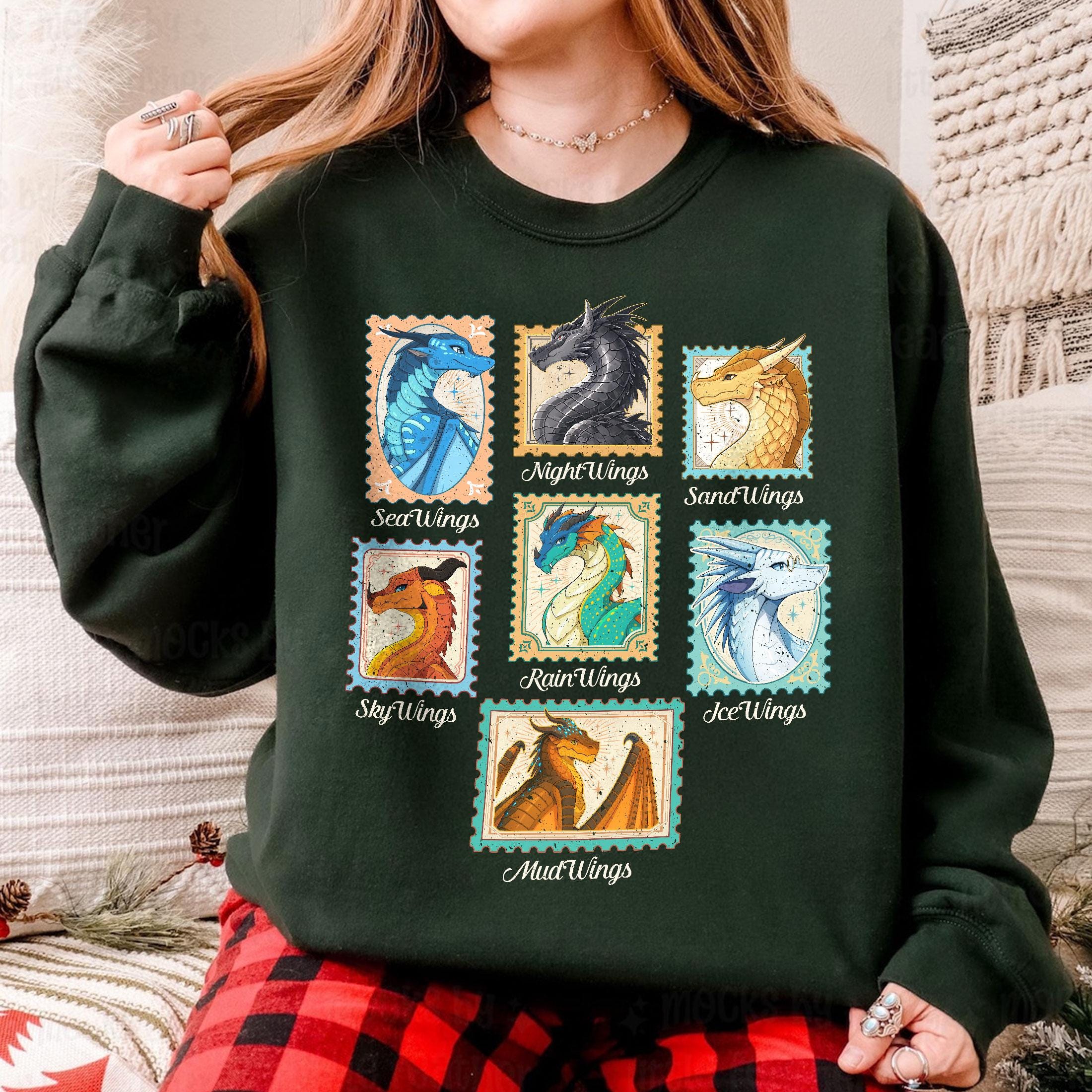 Fantasy Dragon Queen Graphic Sweatshirt – Elemental Dragon Lover Gift