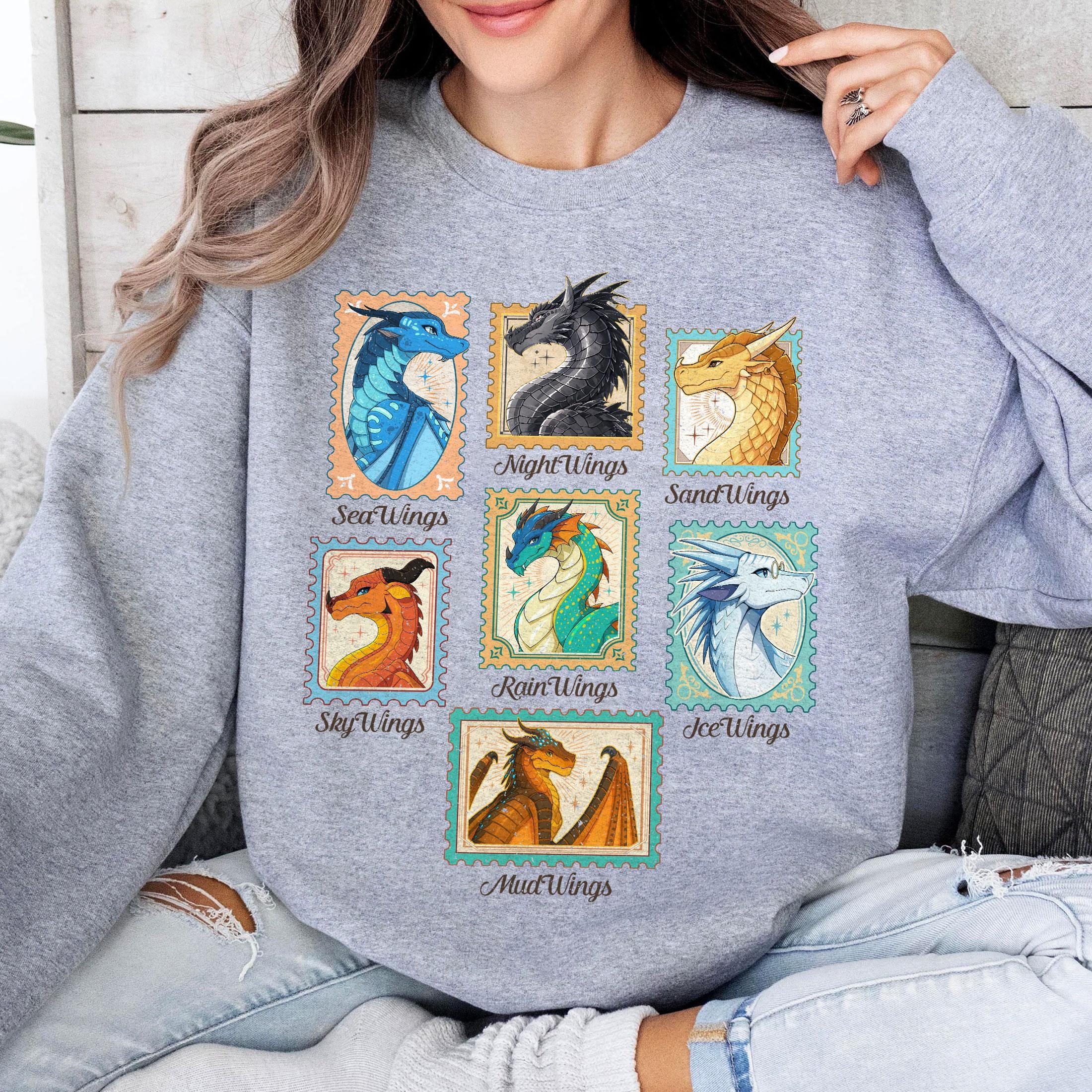 Fantasy Dragon Queen Graphic Sweatshirt – Elemental Dragon Lover Gift