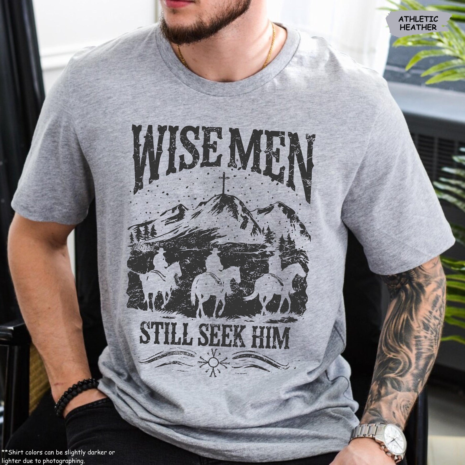 Wise Men Still Seek Him T-Shirt – Cowboy Christian Christmas Faith Graphic Tee