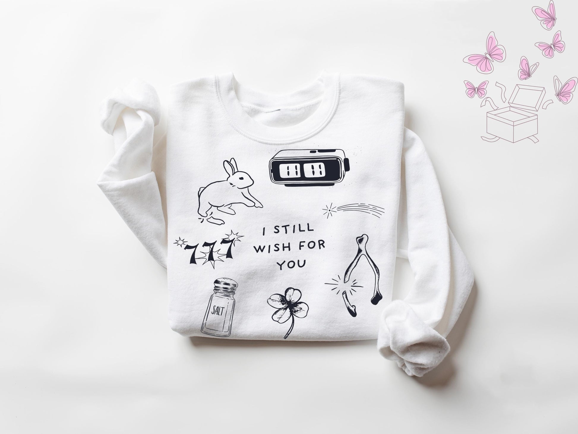 Wishbone Lucky Charm Graphic T-Shirt – Aesthetic Collage Tee
