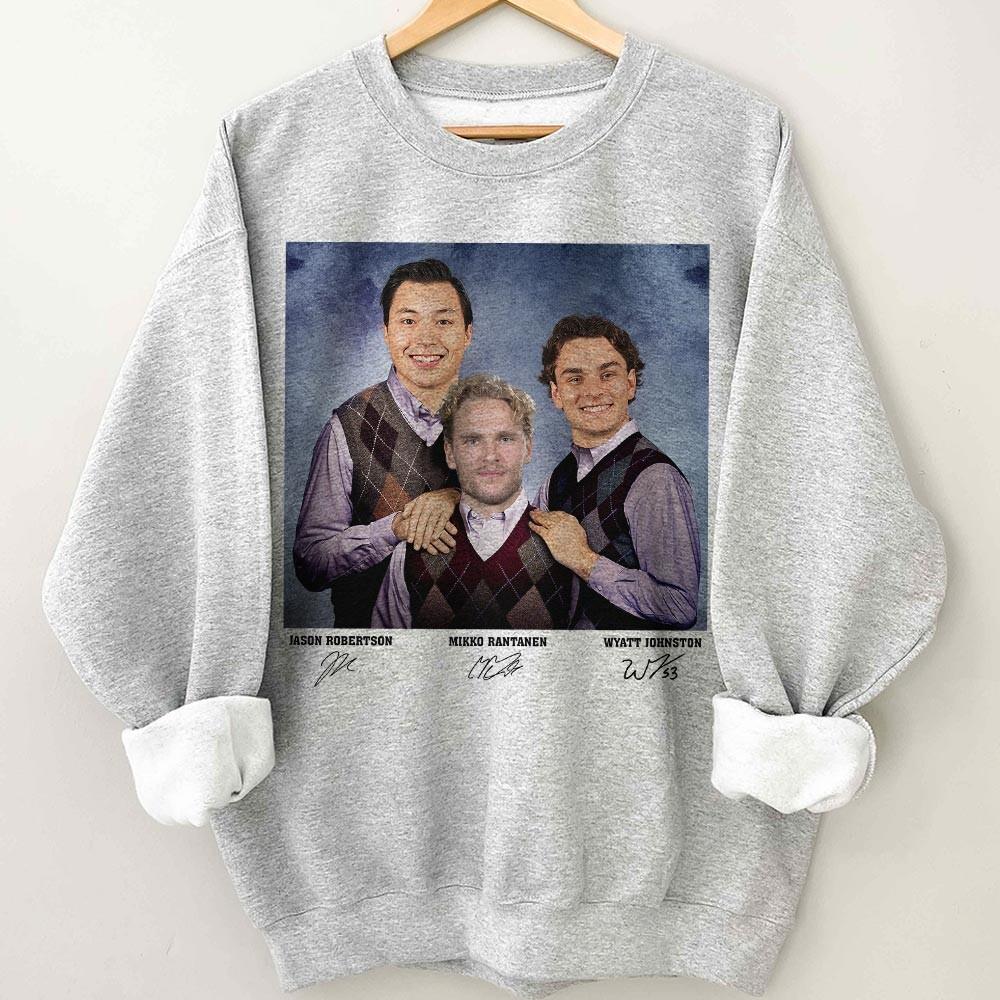 Wyatt Johnston Jason Robertson Mikko Rantanen Vintage Hockey T-Shirt – Dallas Retro 90s Style Tee