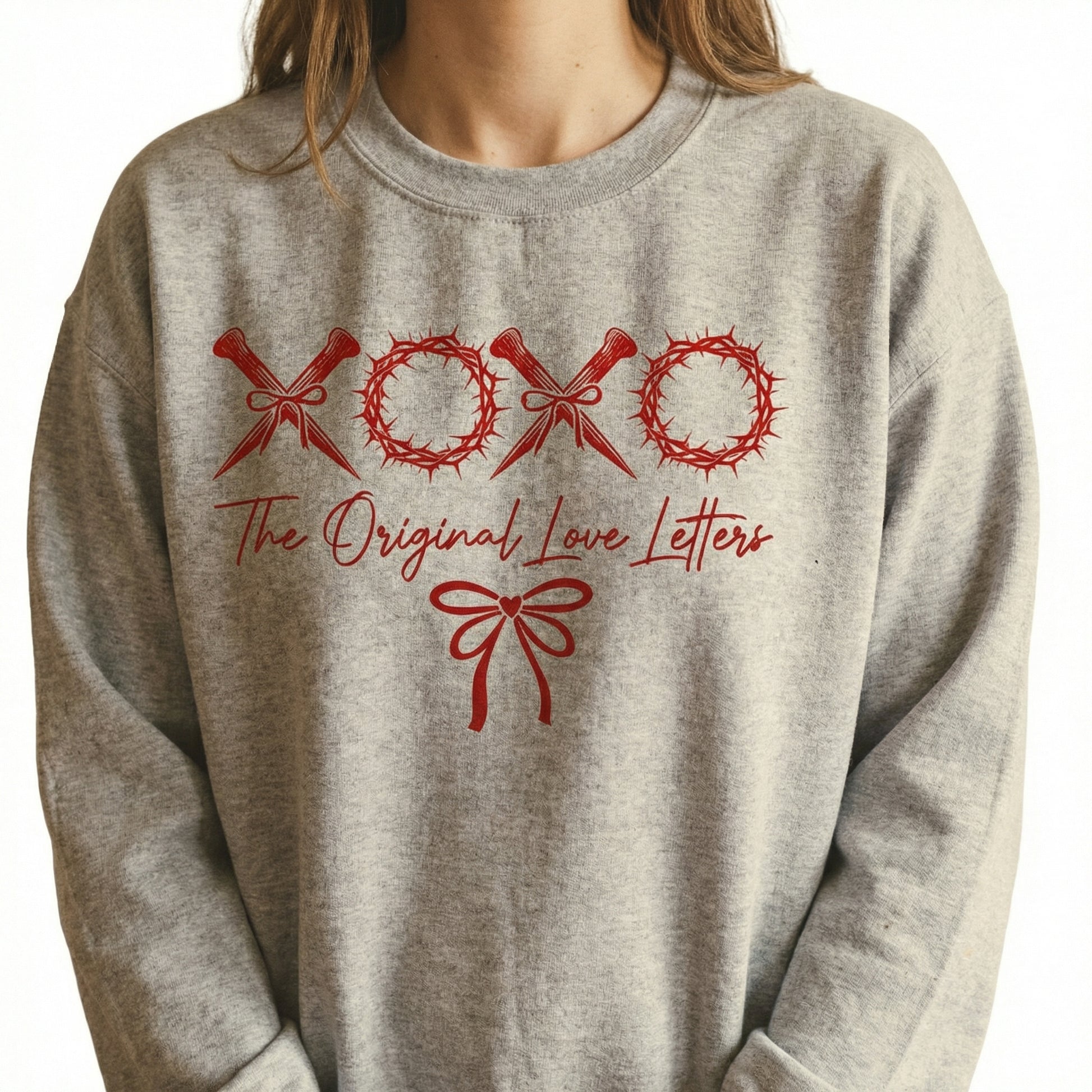 XOXO Original Love Letters Graphic T-Shirt – Christian Valentine Bow Design