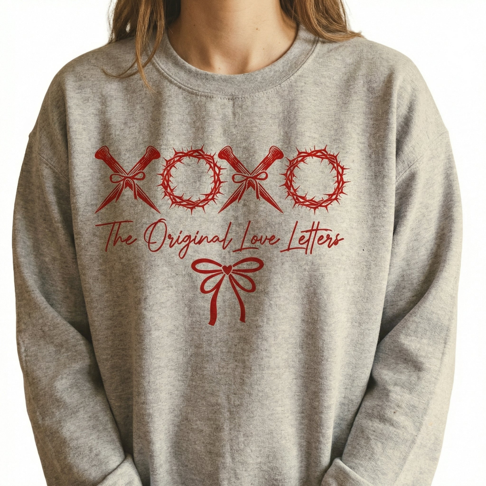 XOXO Original Love Letters Graphic T-Shirt – Christian Valentine Bow Design