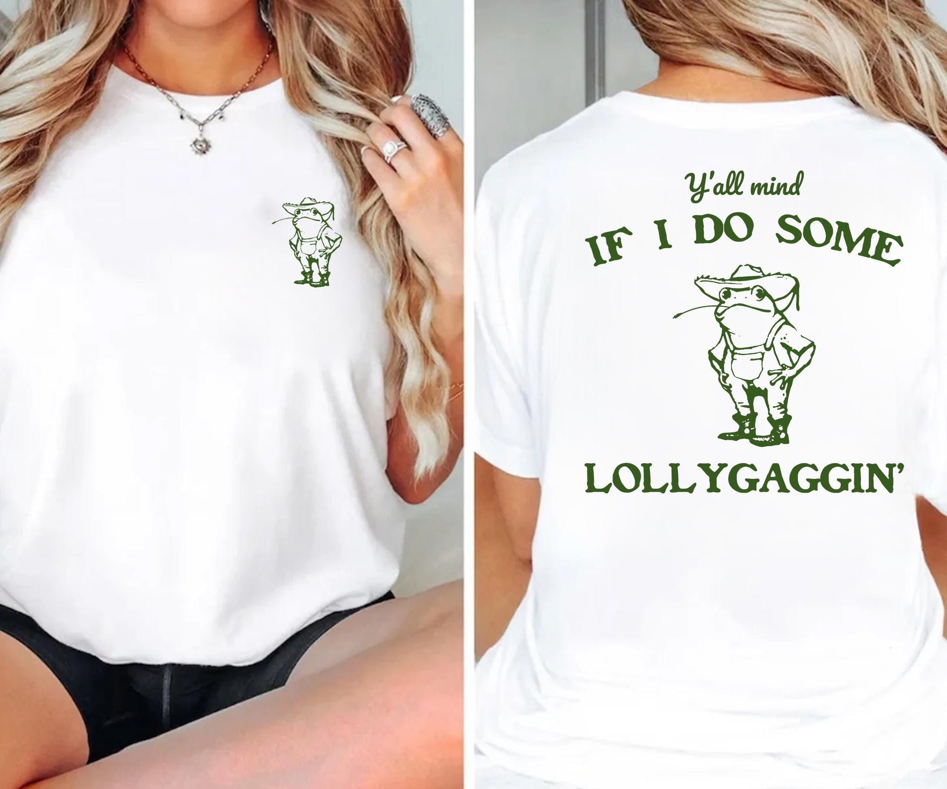 Y’all Mind If I Do Some Lollygagging Shirt - Retro Frog Lover Tee