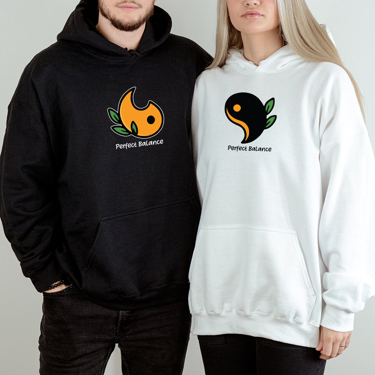 Yin Yang Love Matching Hoodies For Couples