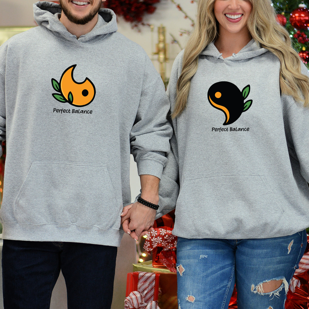 Yin Yang Love Matching Hoodies For Couples