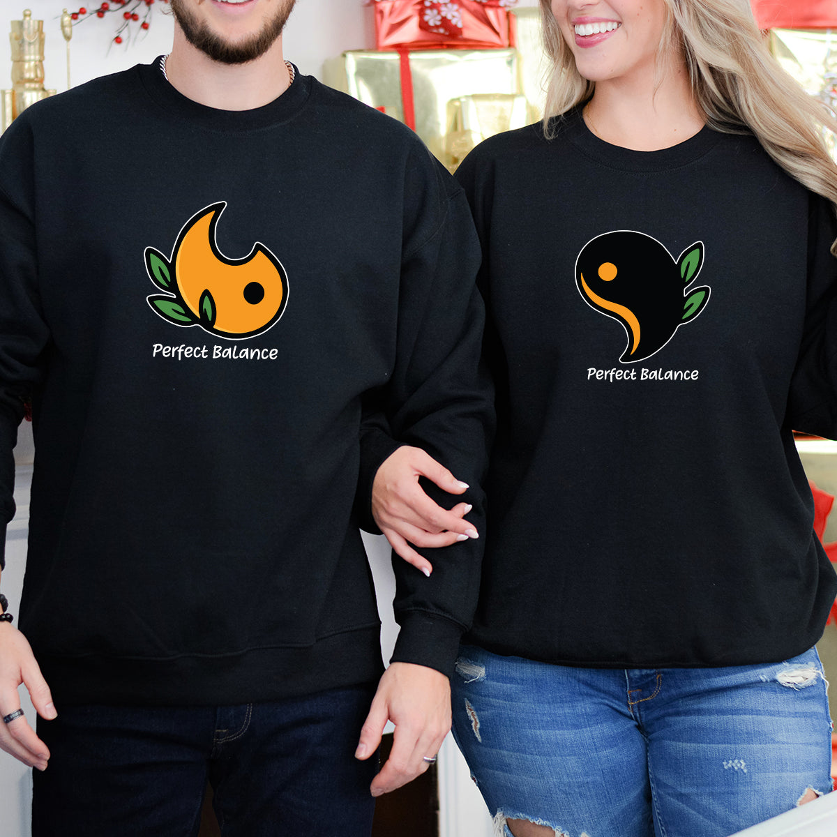 Yin Yang Love Matching Hoodies For Couples