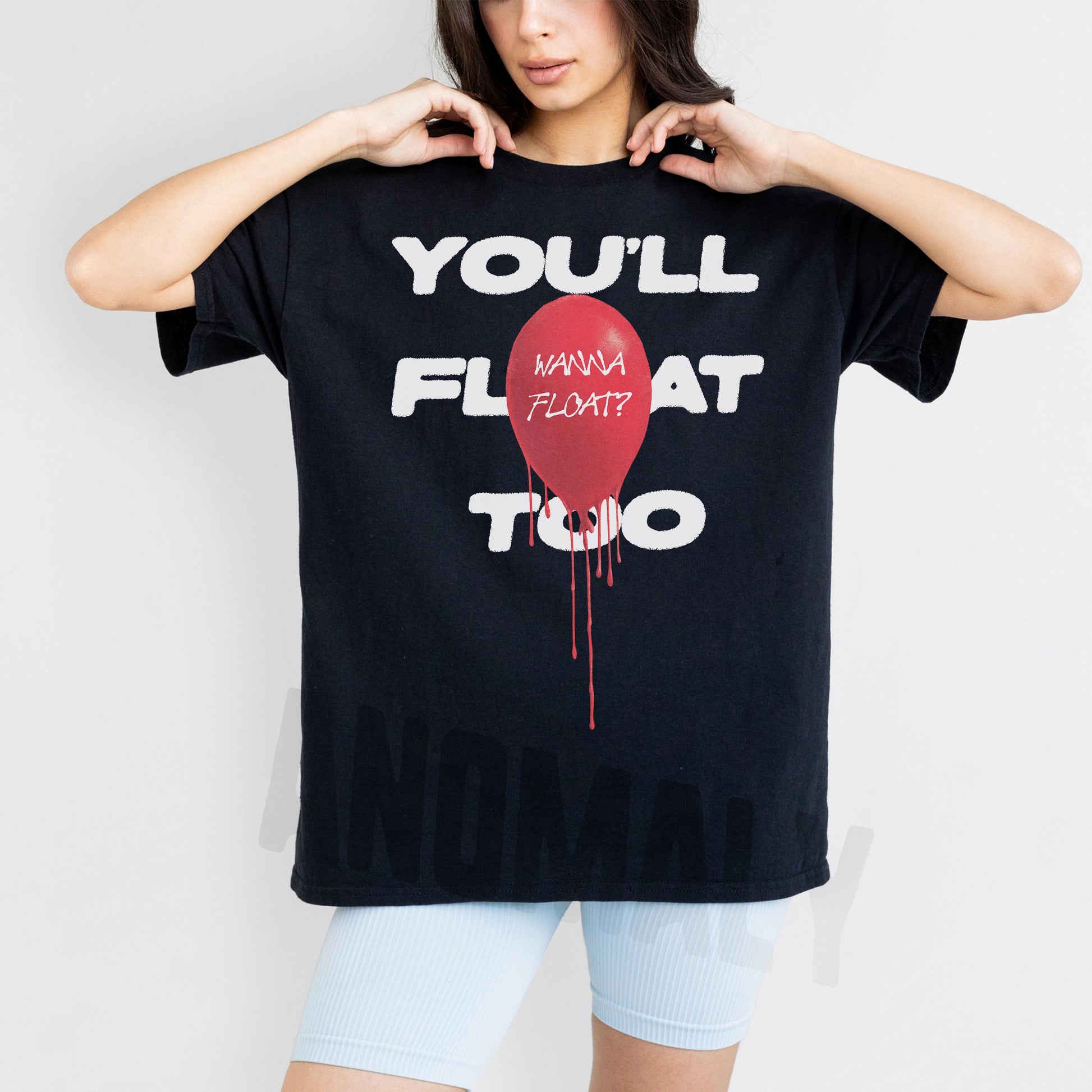 You’ll Float Too Balloon T-Shirt – Horror Movie Penny-Wise Inspired Graphic Tee