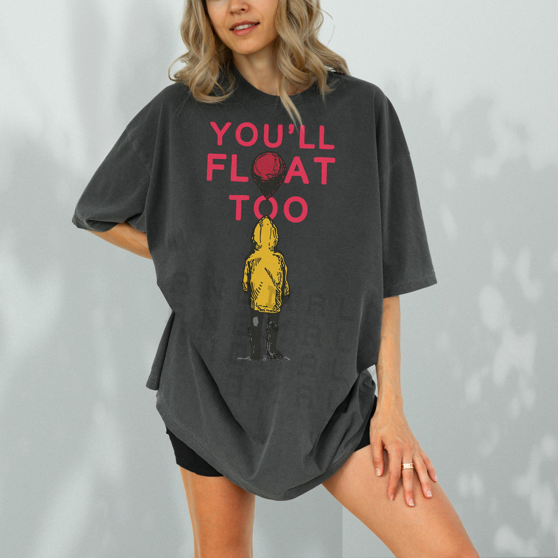You’ll Float Too Graphic T-Shirt – Georgie Balloon Horror Fan Tee