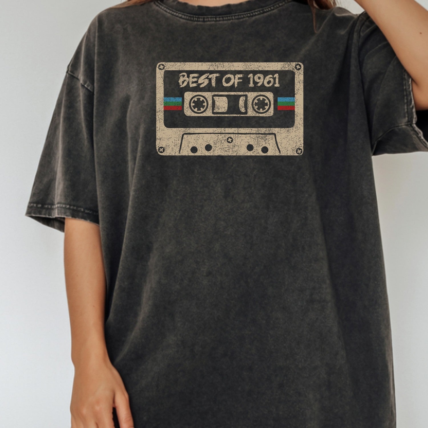 Best Of 1961 Birthday T-Shirt - Vintage Retro Cassette Graphic Tee 
