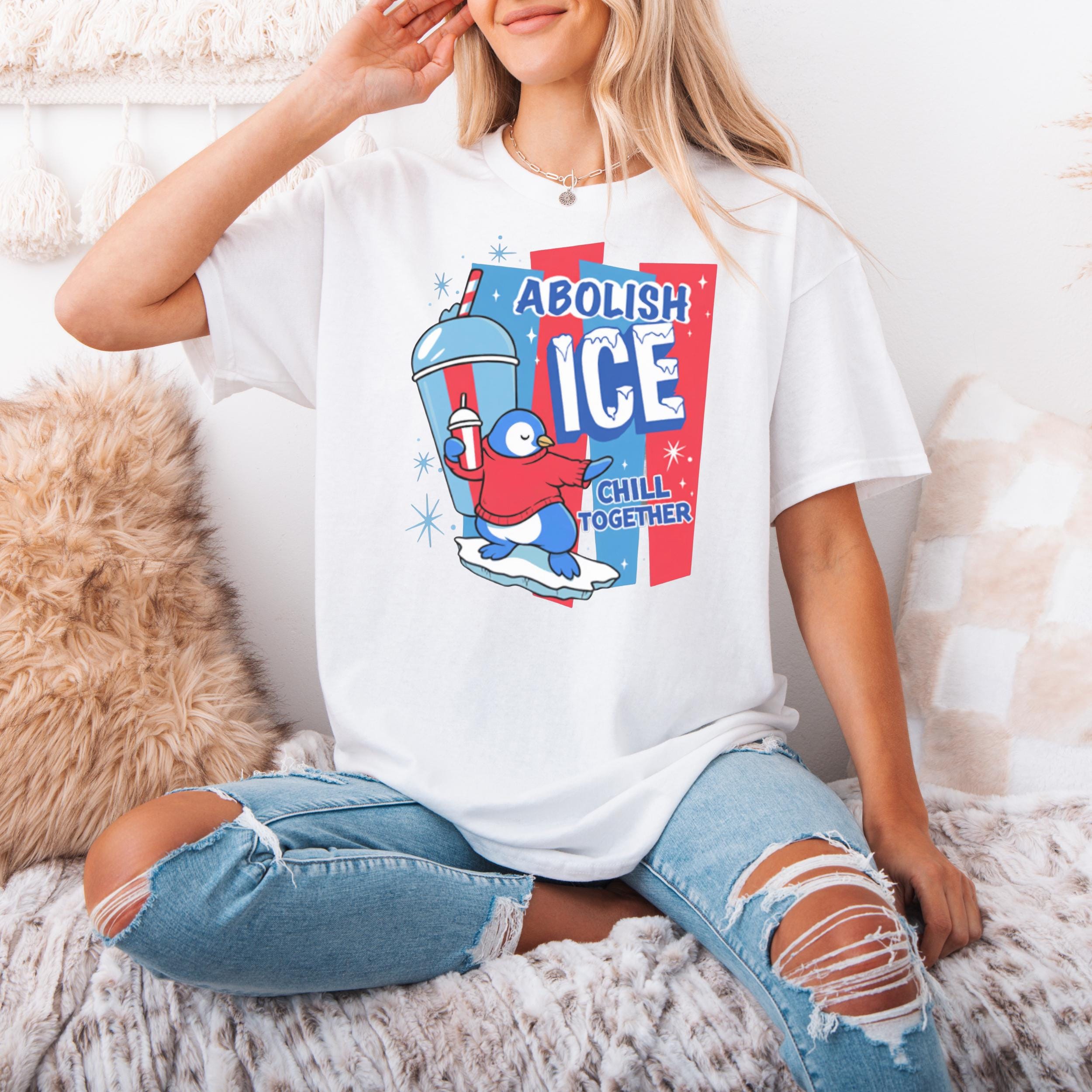 Abolish ICE Activist Sweatshirt – No Human Is Illegal Human Rights Graphic – Immigration Justice Apparel