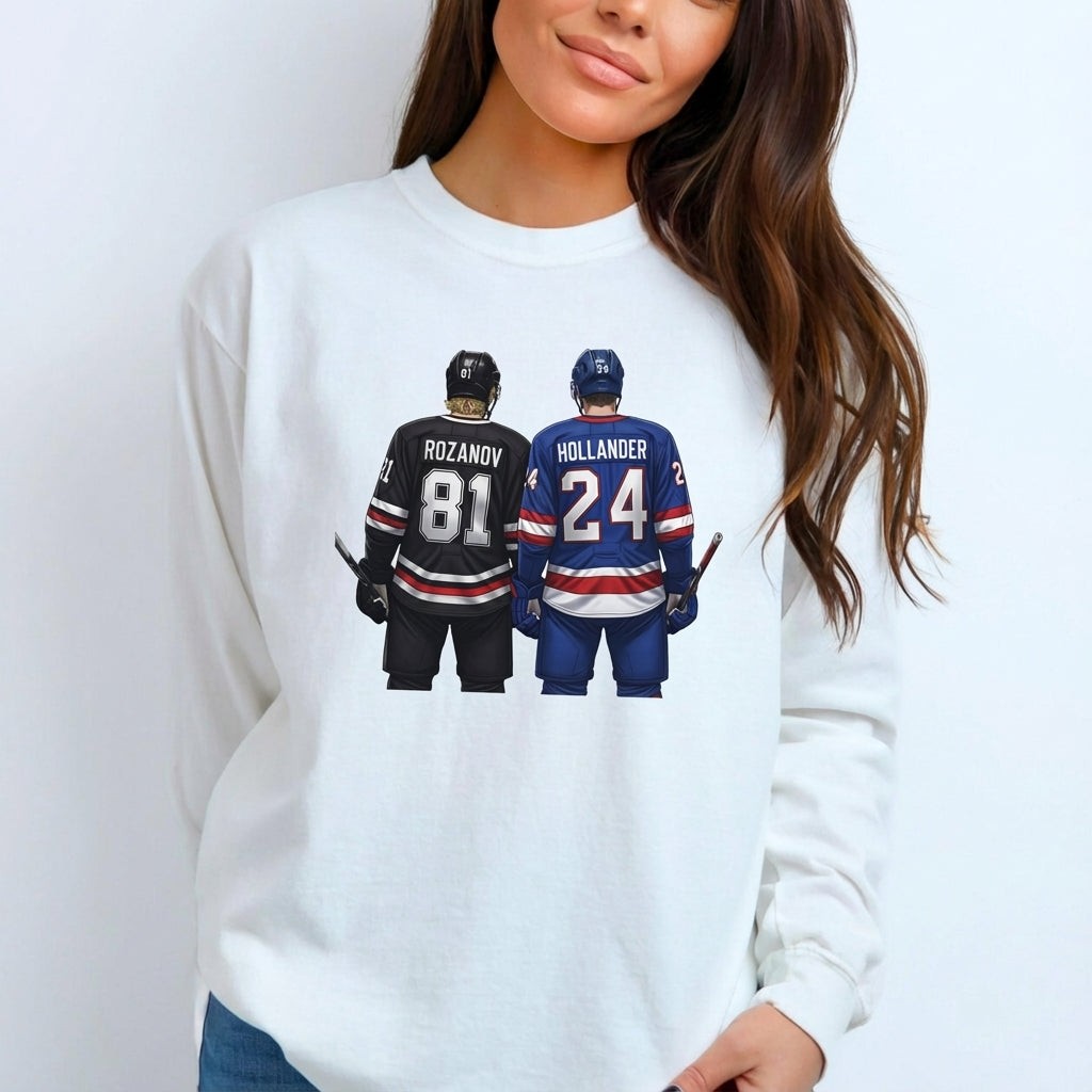 Vintage Hockey Romance Shirt – Heated Rivalry Inspired Queer Hockey Fan T-Shirt or Sweatshirt