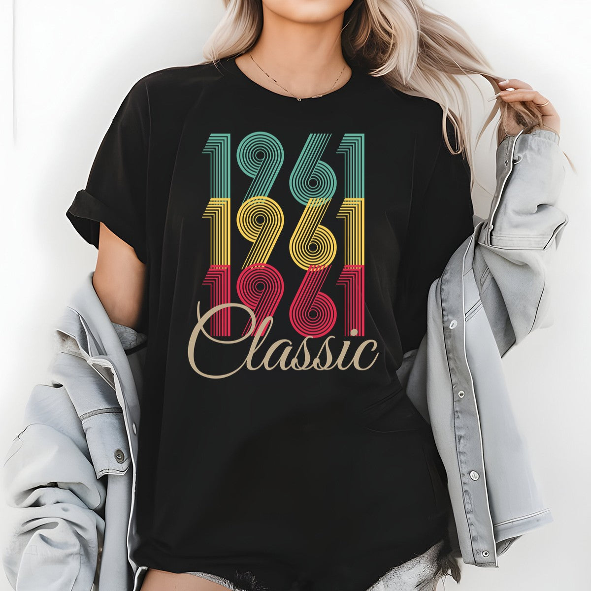 Vintage 1961 Classic T-Shirt – Retro Birthday Shirt, Vintage 1959 Gift for Men and Women 