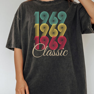 Vintage 1969 Classic T-Shirt – Retro Birthday Shirt, Vintage 1959 Gift for Men and Women 