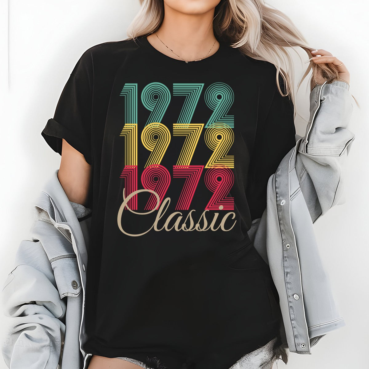 Vintage 1972 Classic T-Shirt – Retro Birthday Shirt, Vintage 1959 Gift for Men and Women 