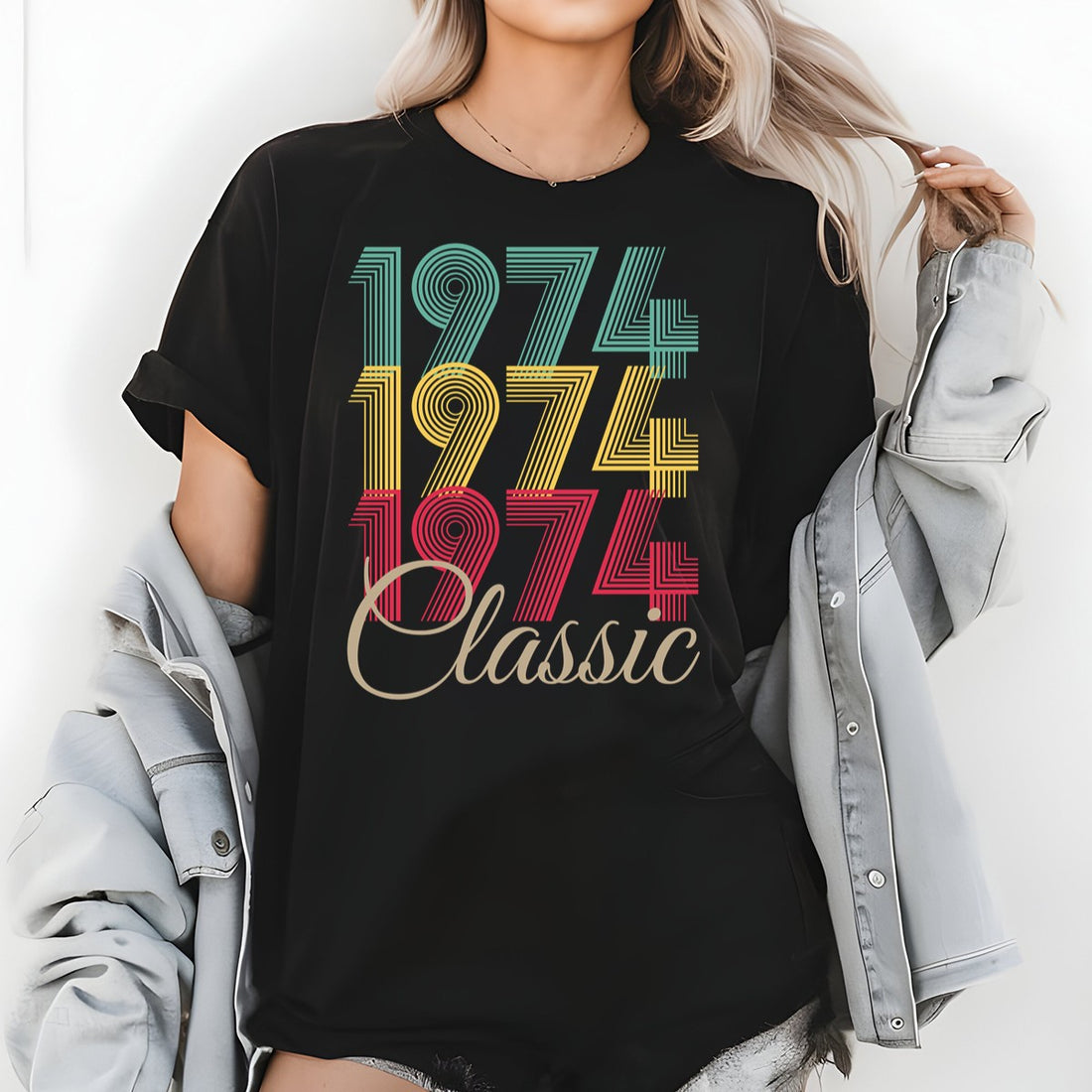 Vintage 1974 Classic T-Shirt – Retro Birthday Shirt, Vintage 1959 Gift for Men and Women 