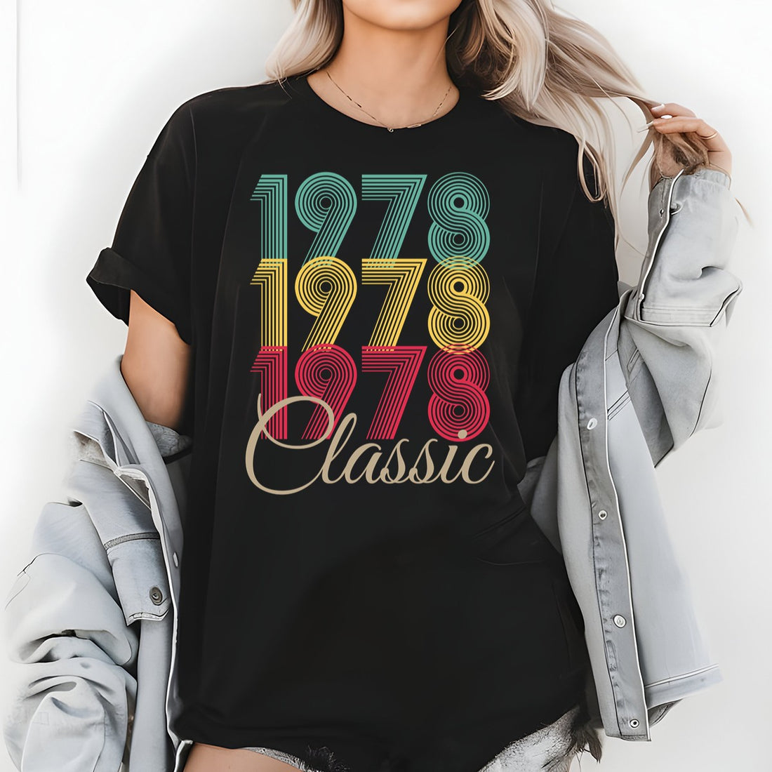 Vintage 1978 Classic T-Shirt – Retro Birthday Shirt, Vintage 1959 Gift for Men and Women 