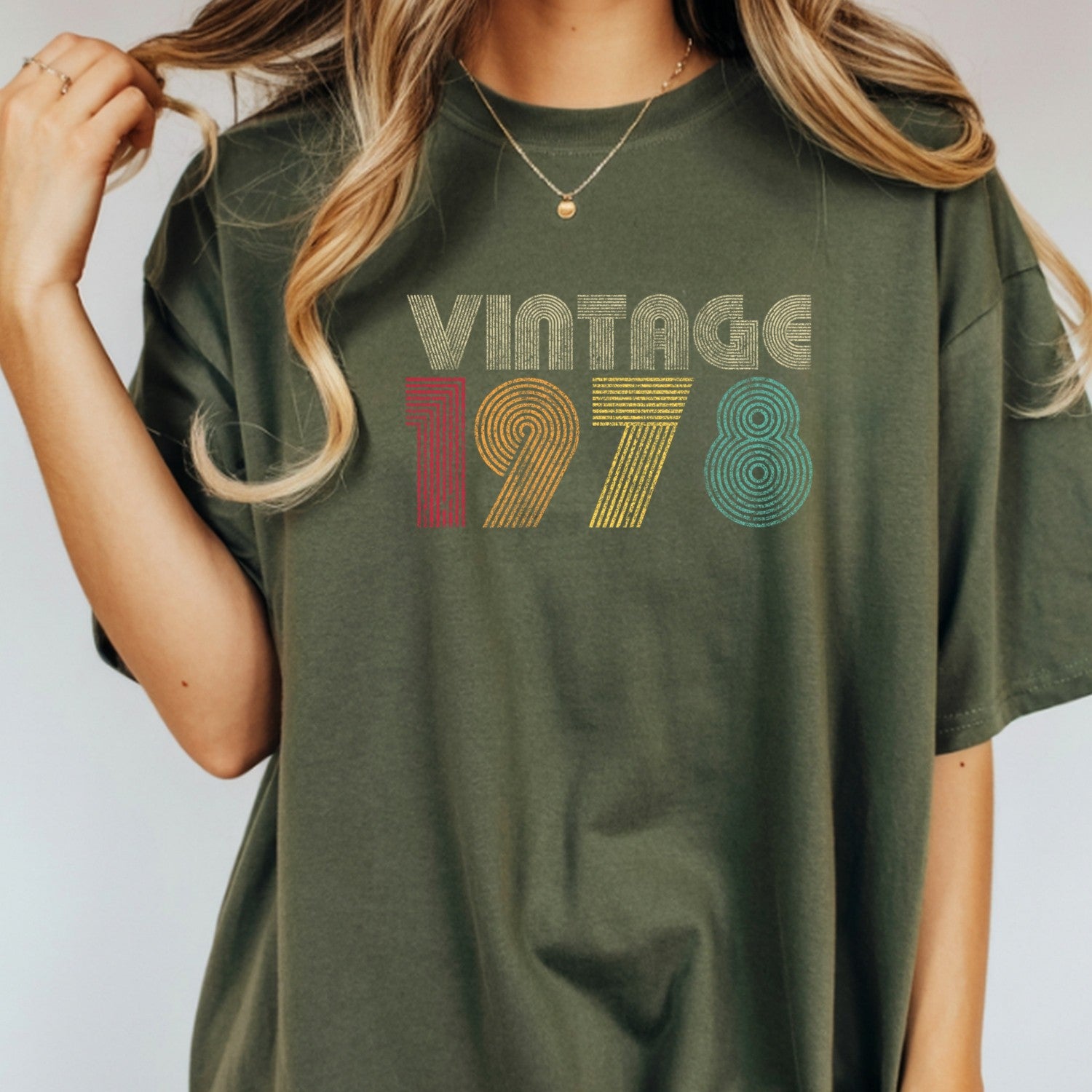 Vintage 1978 T-Shirt – Retro 1980 Birthday Shirt, Classic 80s Style Gift Tee 