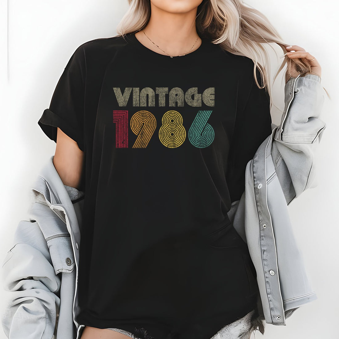 Vintage 1986 T-Shirt – Retro 1980 Birthday Shirt, Classic 80s Style Gift Tee 