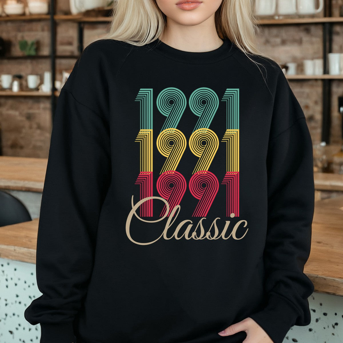 Vintage 1991 Classic T-Shirt – Retro Birthday Shirt, Vintage 1959 Gift for Men and Women 