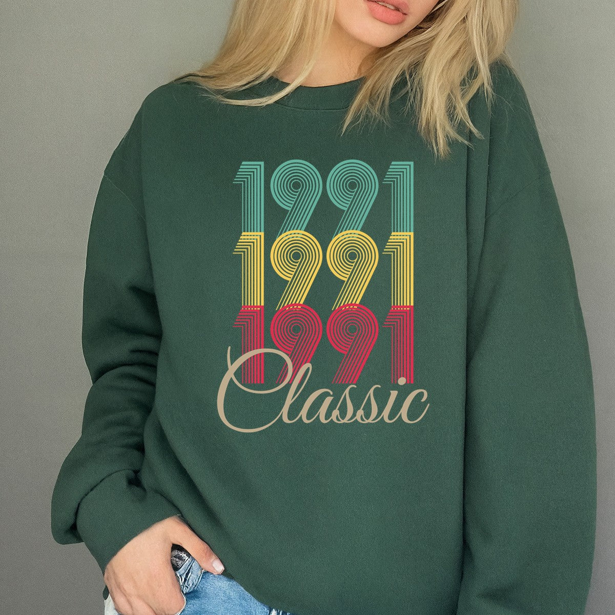 Vintage 1991 Classic T-Shirt – Retro Birthday Shirt, Vintage 1959 Gift for Men and Women 