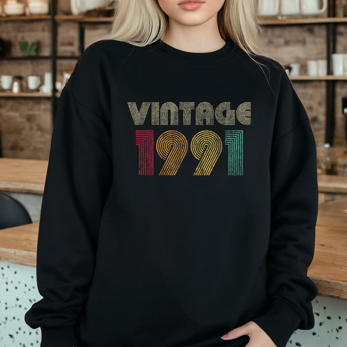 Vintage 1991 T-Shirt – Retro 1980 Birthday Shirt, Classic 80s Style Gift Tee 