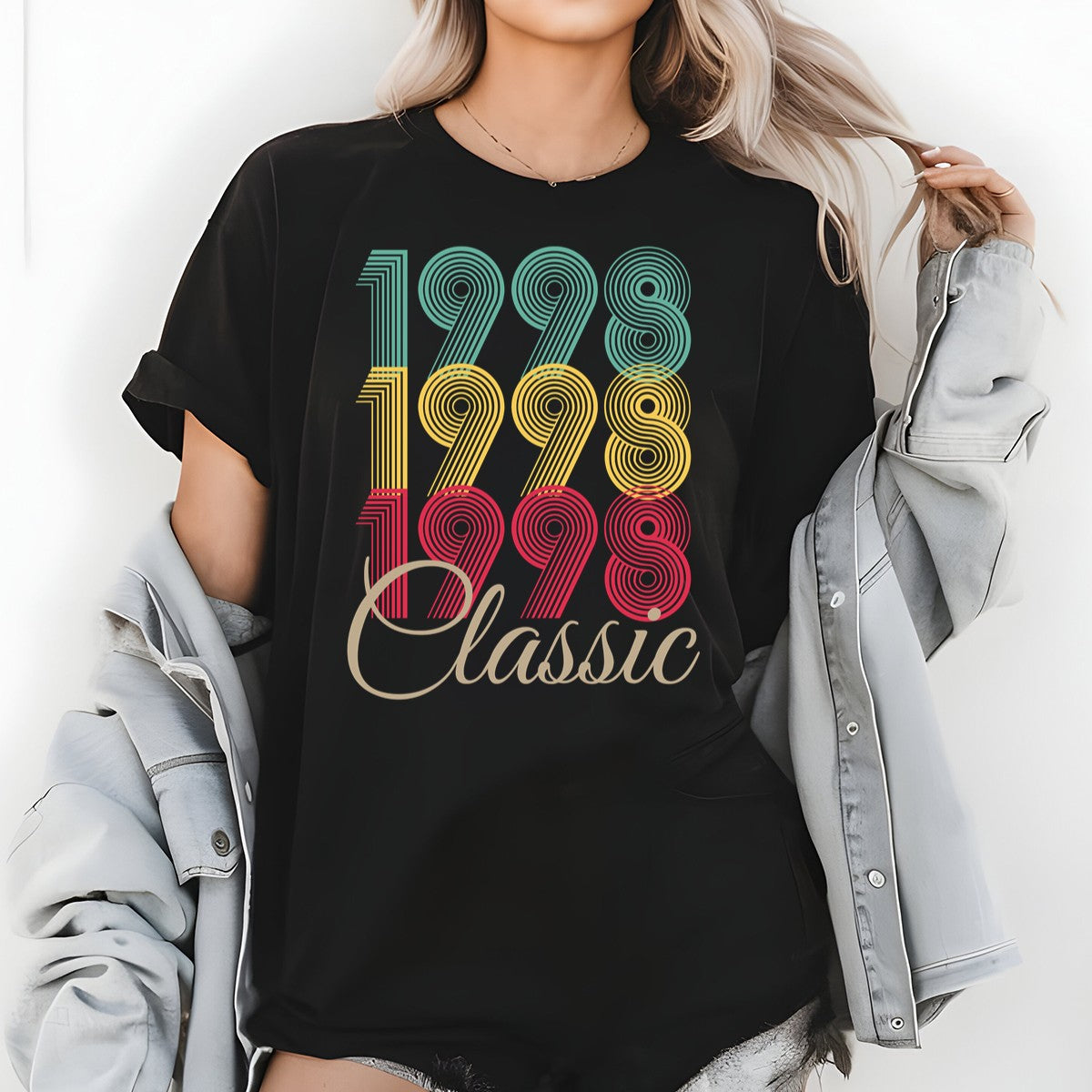 Vintage 1998 Classic T-Shirt – Retro Birthday Shirt, Vintage 1959 Gift for Men and Women 