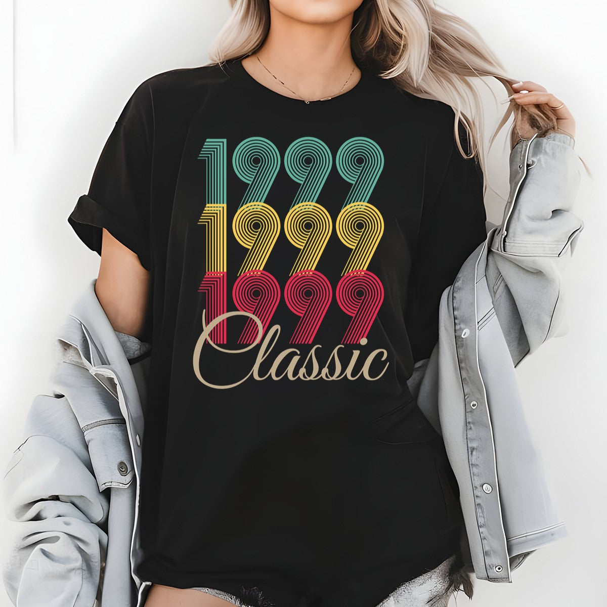 Vintage 1999 Classic T-Shirt – Retro Birthday Shirt, Vintage 1959 Gift for Men and Women 