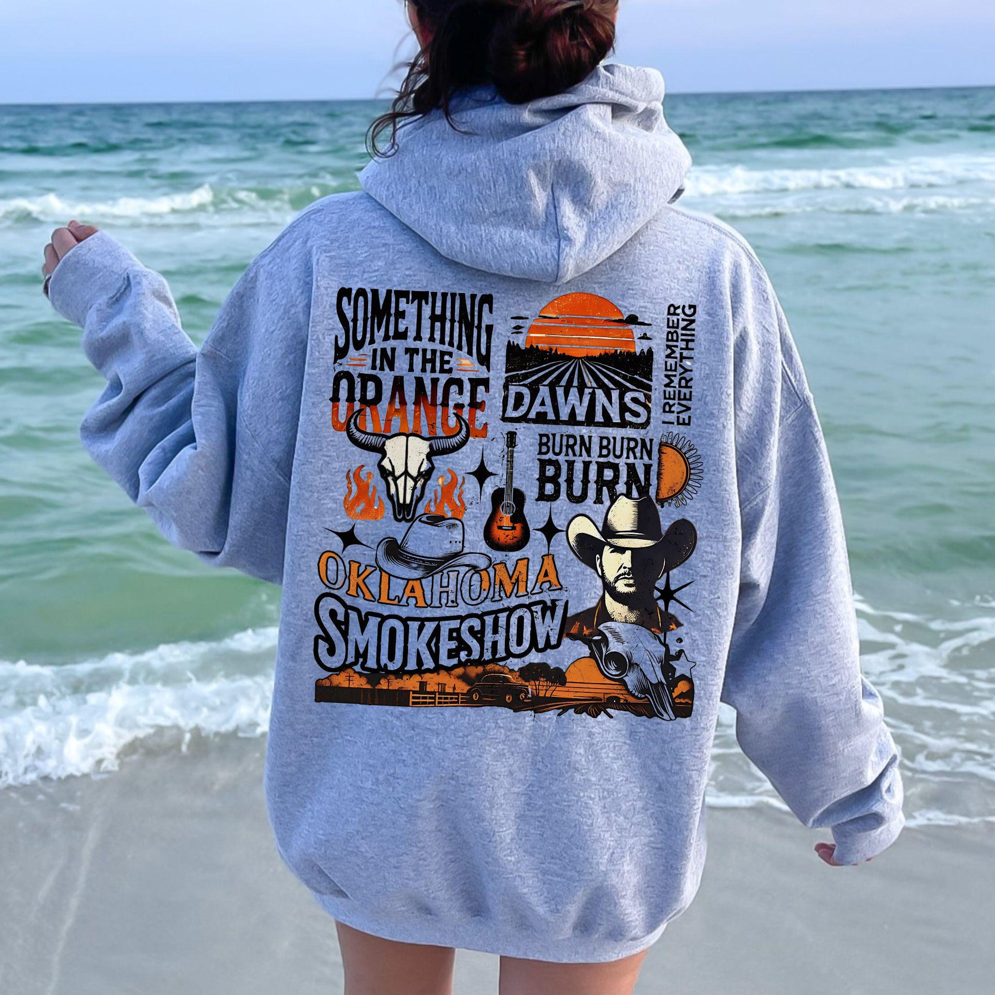 Trendy Country Music Hoodie – Music Lover Merch – Retro Concert Tour Graphic Hoodie