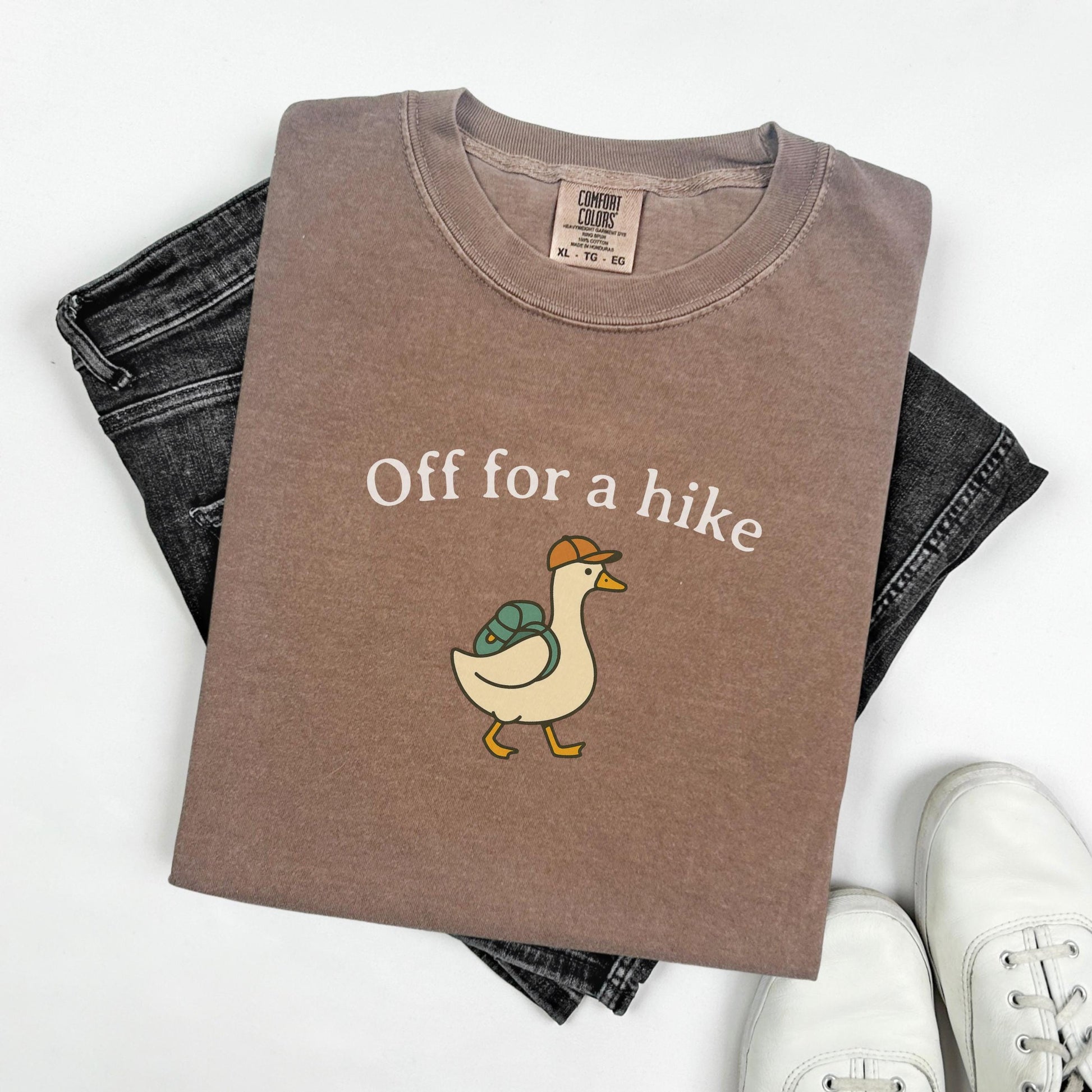 Hiking Goose Graphic T-Shirt - Funny Hiker Lover Tee